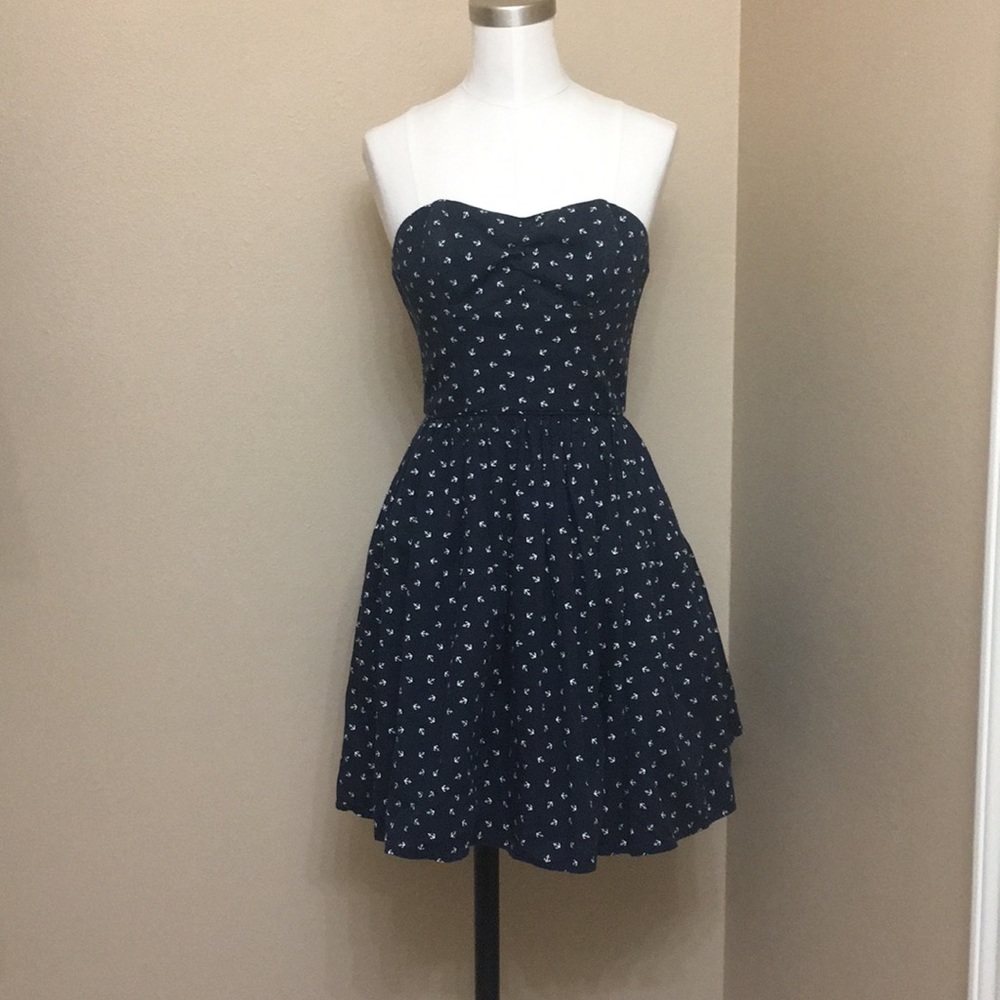 NWOT Jack Wills navy blue dress with anchors